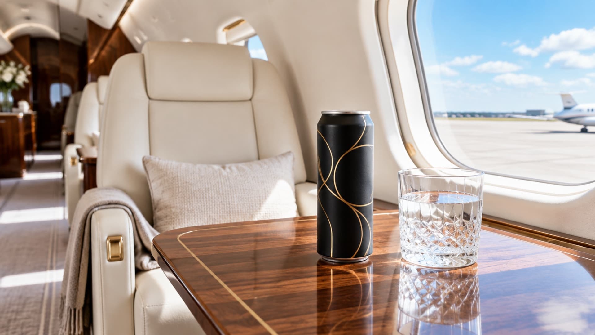 Branded Water for Private Aviation and FBO Lounges